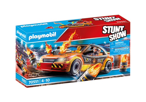 PLAYMOBIL 70551 STUNT SHOW CRASH CAR PLAYSET WITH DRIVER FIGURE